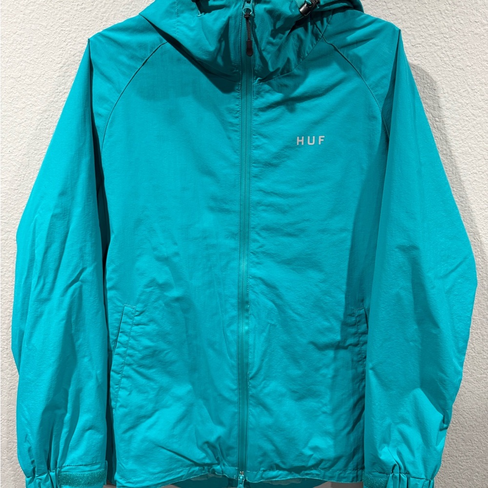 HUF Kids Teal Hooded Rain Jacket